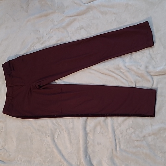 Women's Burgundy Chino Pants - Picture 2 of 5